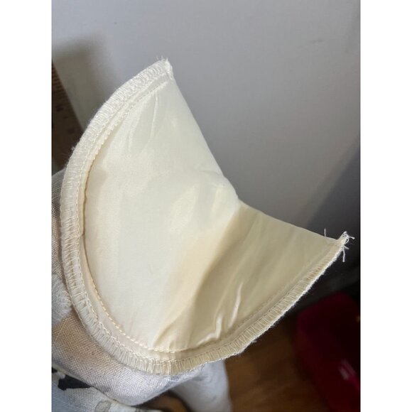 Retro Linen Floral Blazer Tan 16W Work Wear Classic Preppy Chic Neutral Artsy - Picture 9 of 9